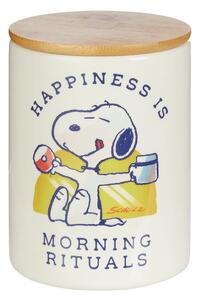 PEANUTS tároló doboz 14 cm, 'Happiness is morning rituals'