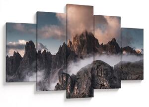 Kép - A ködben rejtett olasz dolomitok (150x105 cm)