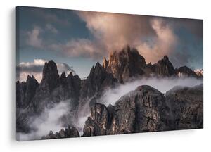 Kép - A ködben rejtett olasz dolomitok (90x60 cm)