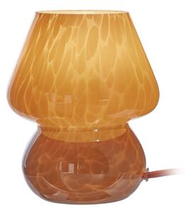 VERRE üveg asztali lámpa 18cm, borostyánszín