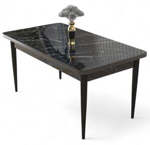 Hanah Home Étkezőasztal Fekete Márvány Black Nil - Fekete Márvány, Fekete