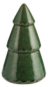 X-MAS kerámia fenyőfa 16cm , sötétzöld