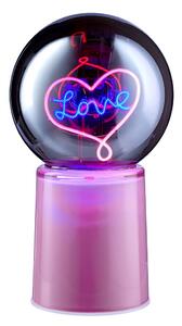 GLOW BALL dekoráció LED fénnyel 21 cm, szív