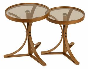 Hanah Home Nesting Table (2 Pieces) Walnut Lyon 2 - Walnut