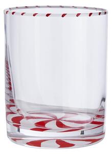 SWIRL üvegpohár piros/fehér 270ml