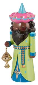 X-MAS dekor figura király zöld 20 cm