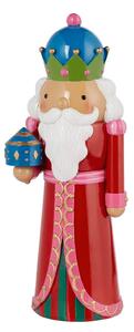 X-MAS dekor figura király piros 20 cm
