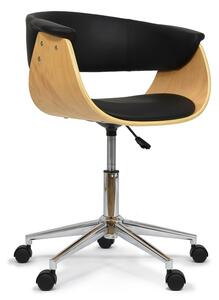 Elegáns fából készült irodai szék Denver Contract Point bőrrel
