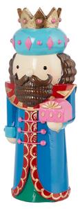 X-MAS dekor figura király kék 20 cm