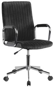 AKORD FD-24 Ergonomikus Velúr Irodai Szék Fekete