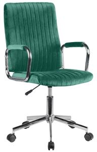 AKORD FD-24 Ergonomikus Irodai Szék Palackzöld Velúr