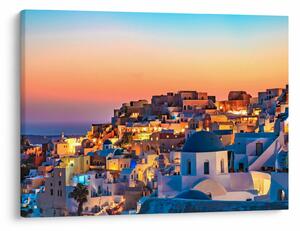 Kép - Santorini alkonyatkor (70x50 cm)