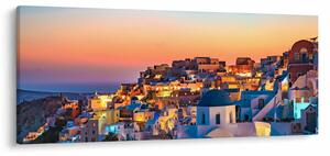 Kép - Santorini alkonyatkor (120x50 cm)