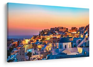 Kép - Santorini alkonyatkor (90x60 cm)