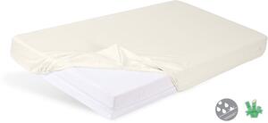 BABYMATEX Gumis vízálló lepedő Bamboo világos bézs 60x120 cm
