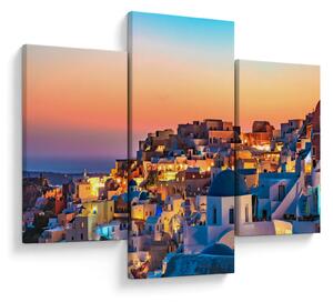 Kép - Santorini alkonyatkor (90x60 cm)