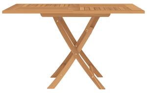 VidaXL összecsukható tömör tíkfa kerti asztal 110x110x75 cm
