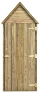 VidaXL kerti impregnált fenyőfa szerszámtároló ajtóval 69,5x32x178 cm