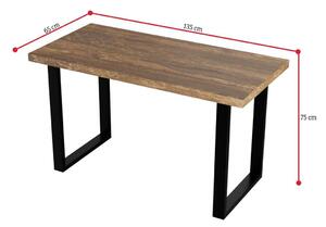 VANE étkezőasztal, 100x60x75, sötét beton