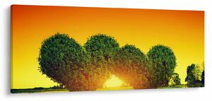 Kép - szív a fák tetején (120x50 cm)