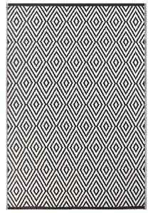 Dekoratív Fekete Kültéri Szőnyeg Geometrikus Mintázattal 150 x 210 cm SIKAR