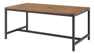 Asztal Oakland 243, Szilfa, 75x90x180cm, Munkalap anyaga, Fém
