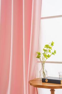 OXFORD rózsaszín függöny rojtos szalaggal 140x250 cm