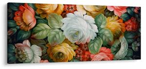 A festett virágcsokor képe (120x50 cm)