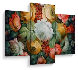 A festett virágcsokor képe (90x60 cm)