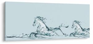 Kép - Vízcseppekből álló lovak (120x50 cm)