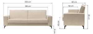 CHEVAK bézs színű kanapé