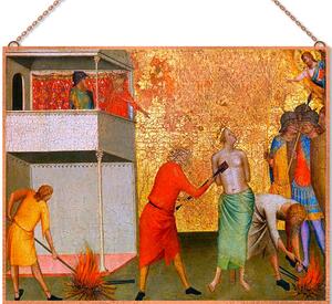 Saint Reparata Tortured with Red Hot Irons üvegkép, falikép