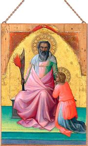 Abraham üvegkép, falikép