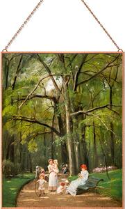 Munkácsy Mihály - Sétány a Parc Monceau-ban üvegkép, falikép