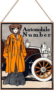 Edward Penfield-Automobile Number üvegkép, falikép