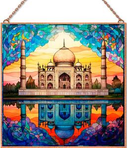 Taj Mahal-Ólomüveg stílusban üvegkép, falikép