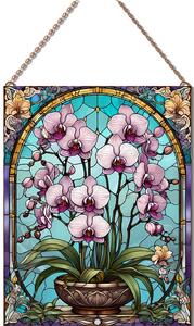 Orchidea üvegkép, falikép