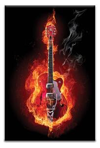 Guitar-keramiakep üvegkép, falikép