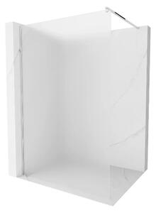 Arlo Matt Walk-In zuhanyal 8 mm vastag vízlepergető biztonsági matt üveggel, 200 cm magas, króm profillal és távtartóval