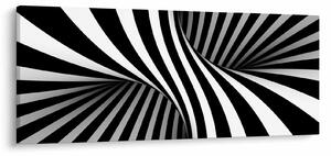 Absztrakt kép zebra csíkokkal (120x50 cm)