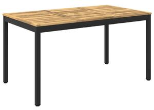 VidaXL Kerti étkezőasztal Fehér és Fekete 141 x 80,5 x 75 cm
