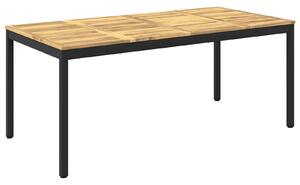 VidaXL Kerti étkezőasztal Fehér és Fekete 180 x 88,5 x 75 cm