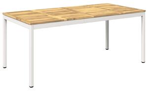 VidaXL Kerti étkezőasztal Fehér 180 x 88,5 x 75 cm Tömör Akácfa