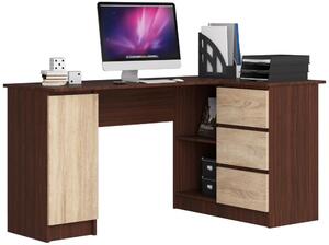Sarok íróasztal - Akord Furniture - 155 cm - wenge / sonoma tölgy