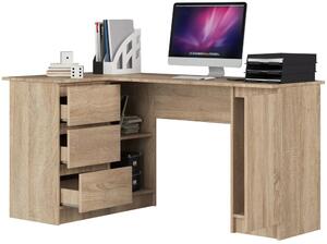 Sarok íróasztal - Akord Furniture - 155 cm - sonoma tölgy (bal)