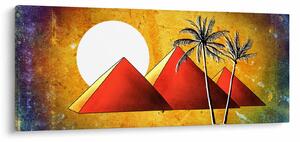 Festett egyiptomi piramisok képe (120x50 cm)