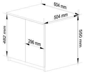 Kiegészítő felsőszekrény S60 gardróbszekrényhez - Akord Furniture - fehér / szürke