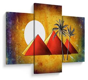 Festett egyiptomi piramisok képe (90x60 cm)