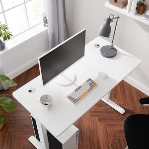 Íróasztal / számítógépasztal - elektromos magasság állítás - Vasagle Loft - 120 x 60 cm (fehér)