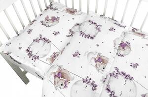 Baby Shop ágynemű huzat 90*120 cm - Holdas nyuszi lila